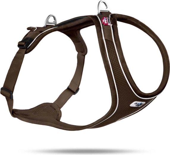 Arnés para perros Curli Belka Comfort, marrón, talla XS