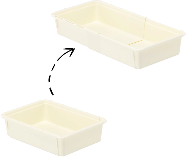Organizador para el hogar MiniMax 25 × 18 × 7 cm, bandeja de plástico