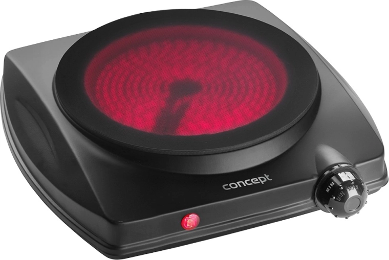 Concept hornillo eléctrico de una placa VE3065 1250 W negro