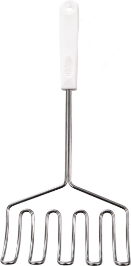 Espumadera perforada para albóndigas de acero inoxidable con mango de plástico 33,5 × 16 cm