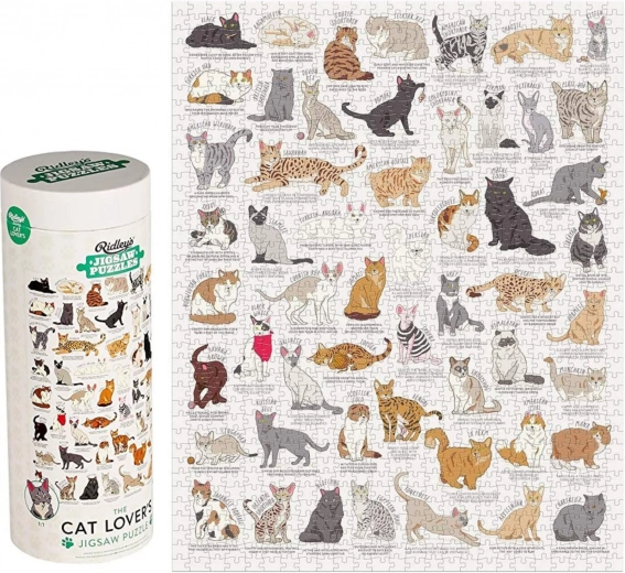 Puzzle para amantes de los gatos de 1000 piezas de Ridley's Games