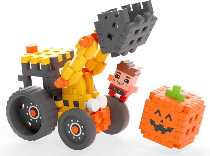 Brazo móvil y ruedas grandes