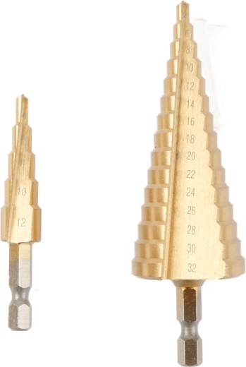 Juego de brocas escalonadas para metal de 4–32 mm, 2 unidades