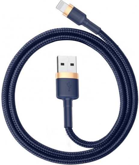 Cable BASEUS Cafule Lightning USB-A – Lightning 2 m, 1,5 A, dorado/azul oscuro