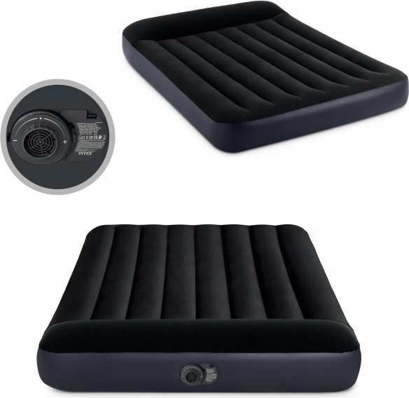 Colchón hinchable con bomba integrada y almohada INTEX 191 × 137 × 25 cm Dura-Beam