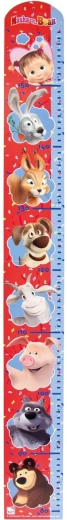Bino Masha y el Oso medidor infantil de madera rojo-azul
