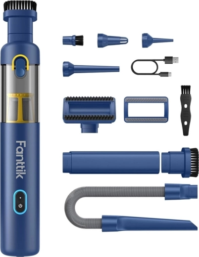 Aspirador portátil inalámbrico para coche Fanttik V8 Apex, azul