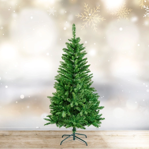 Árbol de Navidad artificial de PVC verde oscuro, 150 cm