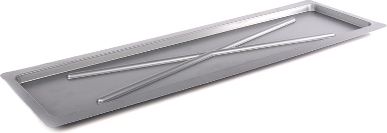 Metpol bandeja de goteo plateada ancha 75 × 24,7 cm para escurridor de cocina de 80 cm