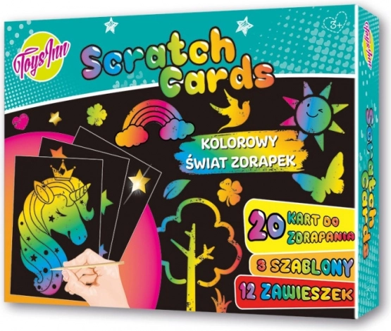 Set creativo con imágenes para rascar