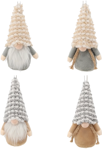 Adorno navideño de gnomo para colgar 8 × 15 cm