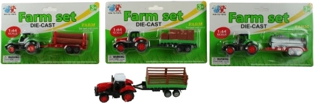 Tractor con remolque de metal y plástico 16,5 cm