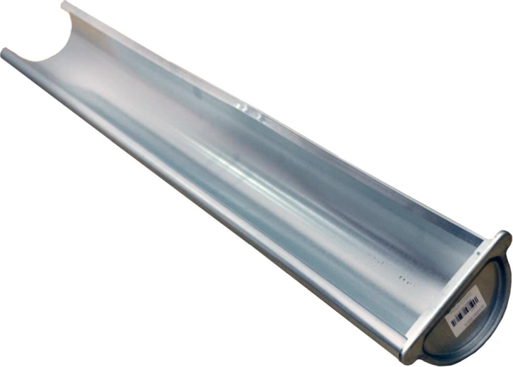 Canalón terminal derecho 250 mm, 1 m, acero galvanizado