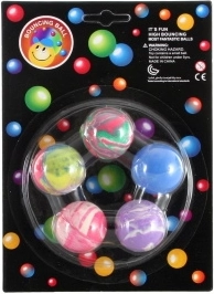 Pelotas saltarinas jaspeadas – set de 5 uds