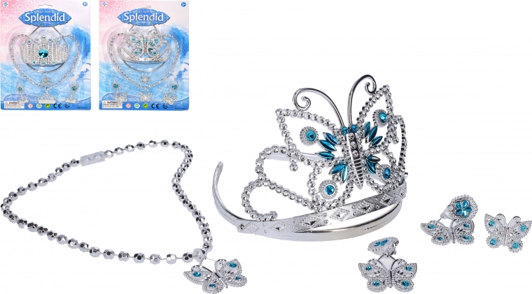 Set de joyas de princesa para niños 4 uds