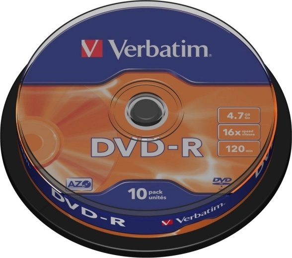 Verbatim DVD-R Matt Silver 4,7 GB 16x - 10 unidades