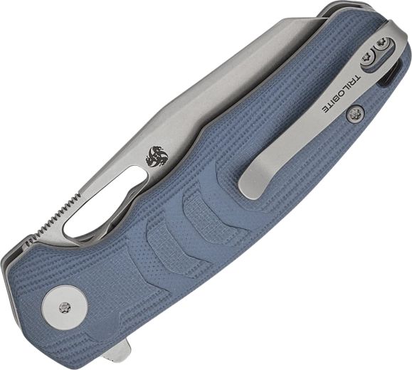 Empuñadura ergonómica de G10 azul y clip profundo