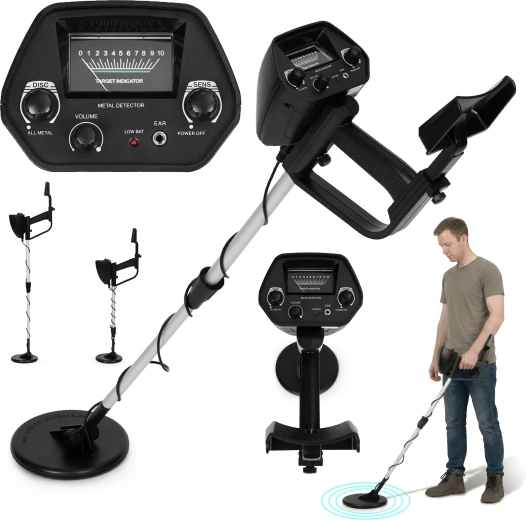 Detector de metales analógico con 2 modos y bobina impermeable