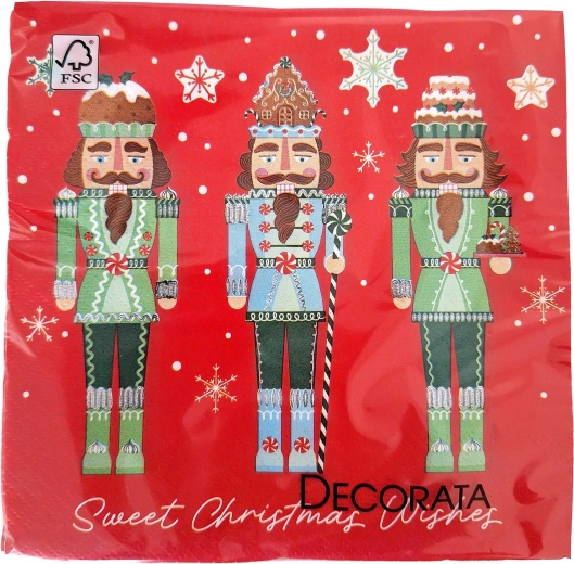 Servilletas de papel navideñas de 3 capas 33 × 33 cm