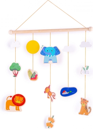 Tidlo colgante decorativo de pared con motivo de jungla