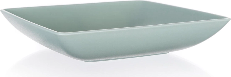 Plato hondo cuadrado 17,5 × 17,5 cm, menta, CULINARIA