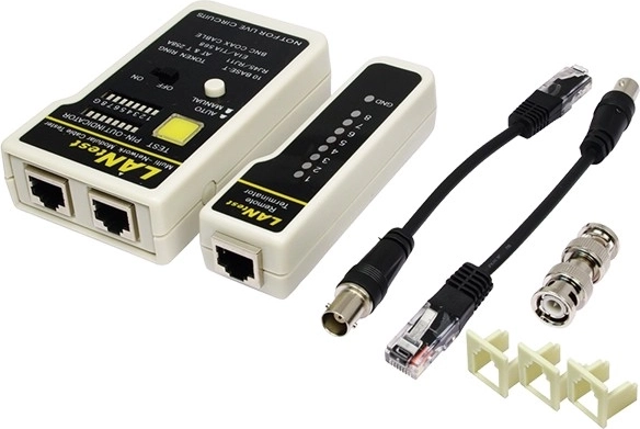 Probador de cables RJ11, RJ12, RJ45 y BNC con unidad remota