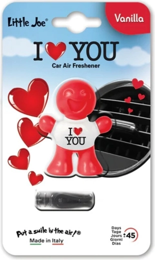 Little Joe Supair Drive 3D ambientador de aire para coche vanilla I love you - 1 pieza