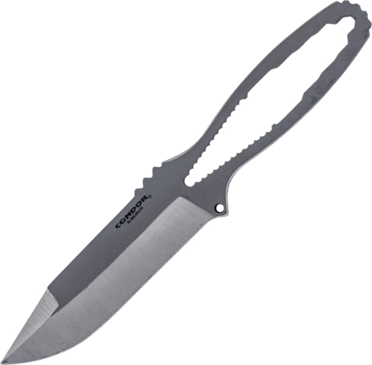 Cuchillo Condor Biker’s knife – cuchillo fijo totalmente metálico de 12 cm con funda Kydex