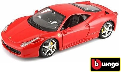 Modelo de coche metálico Bburago Ferrari 458 Italia 1:24 rojo