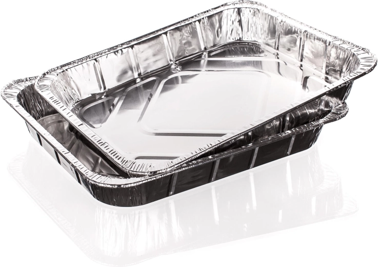 Bandejas de aluminio para barbacoa HAPPY GREEN 22,5 × 17,5 × 3,5 cm (2 uds)