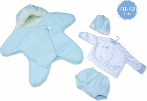 Ropa para muñeca NEW BORN 40–42 cm – estrella de forro polar, set de 3 piezas