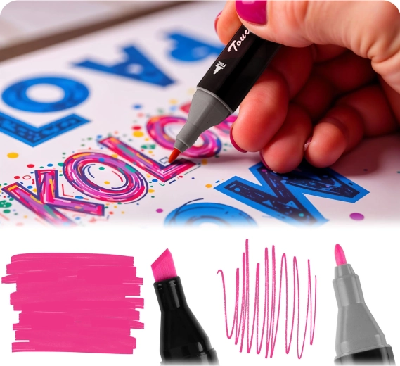 Dos puntas para máxima precisión y coloreado rápido