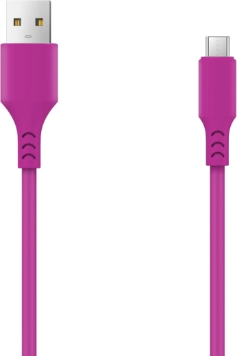 Cable Setty USB–microUSB 1 m, 2 A, púrpura