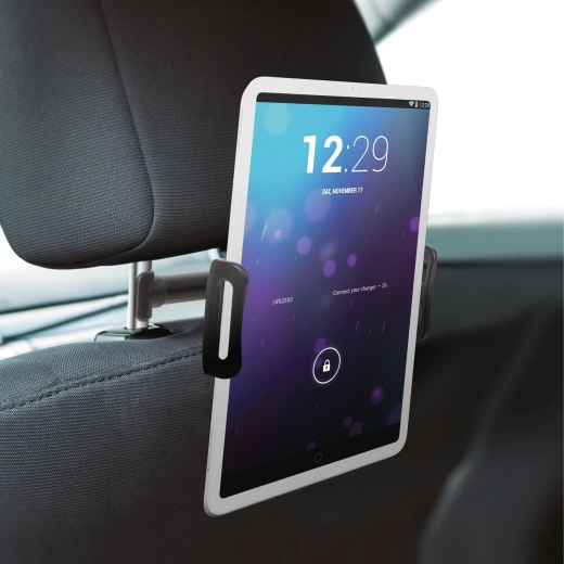 Soporte universal para tablet en reposacabezas, negro