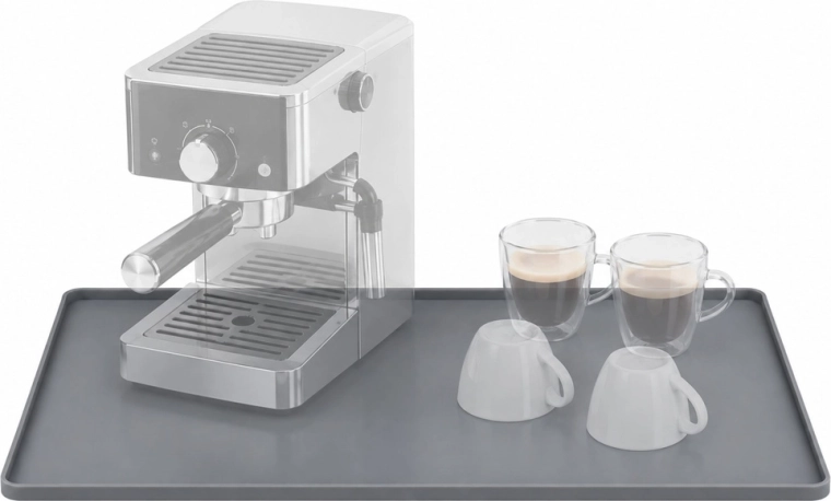 Espacio para la cafetera y los accesorios