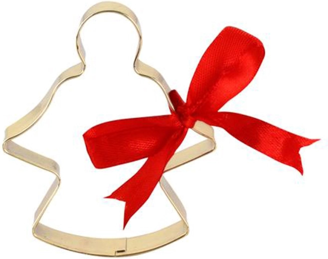 Cortador de galletas con forma de ángel dorado TORO 7 cm