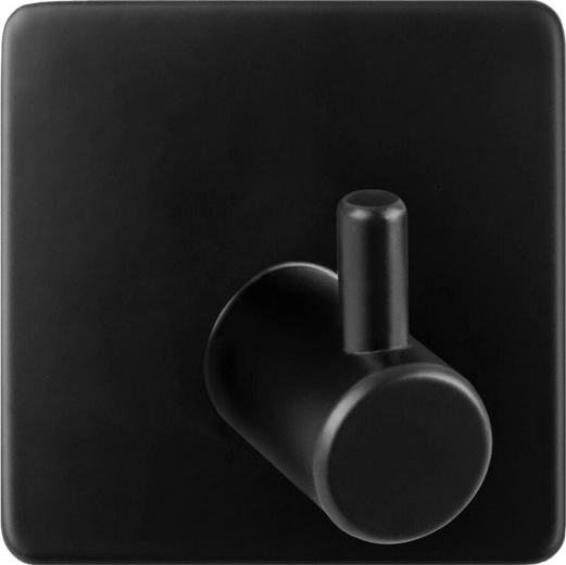 Percha metálica autoadhesiva 4,5 × 4,5 × 2,03 cm – negra