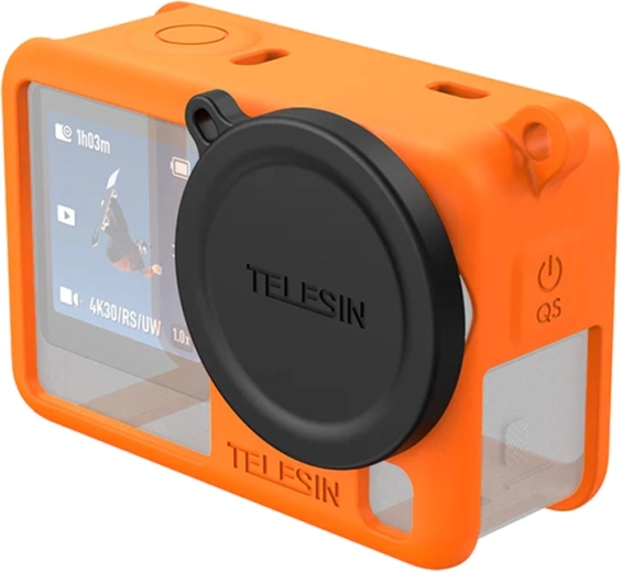 Funda protectora de silicona Telesin para DJI Osmo Action 6 – naranja