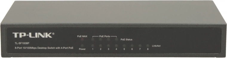 Switch PoE de 8 puertos 10/100M de sobremesa
