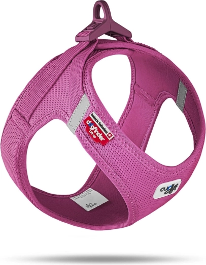 Arnés Curli para perros air-mesh con hebilla, fucsia, talla 2XS (2–4 kg)