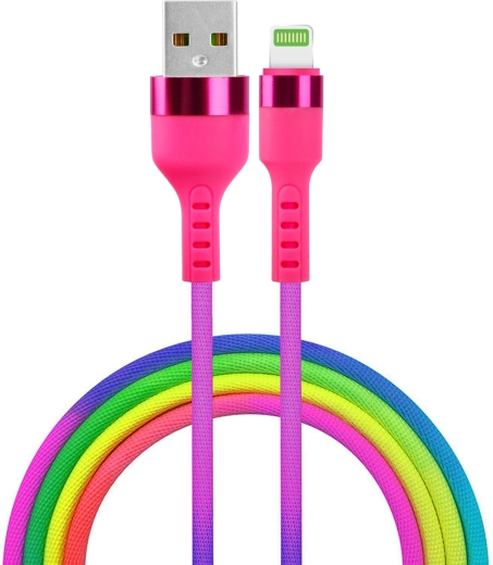 Cable Setty USB–Lightning 1,2 m 2,1 A arcoíris