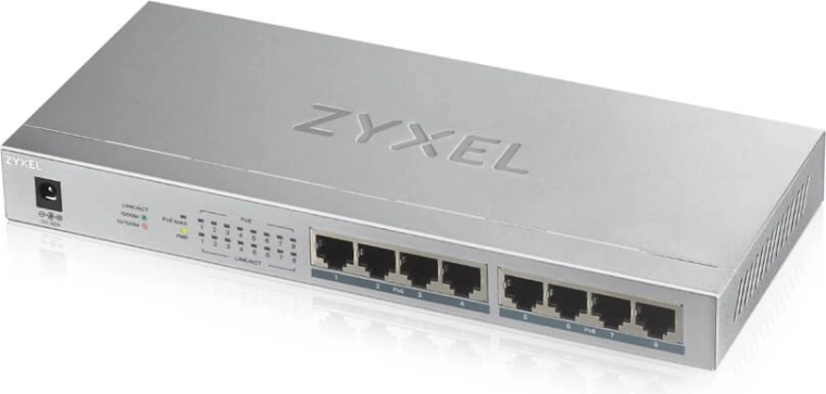 Zyxel GS1008HP switch gigabit PoE+ de 8 puertos