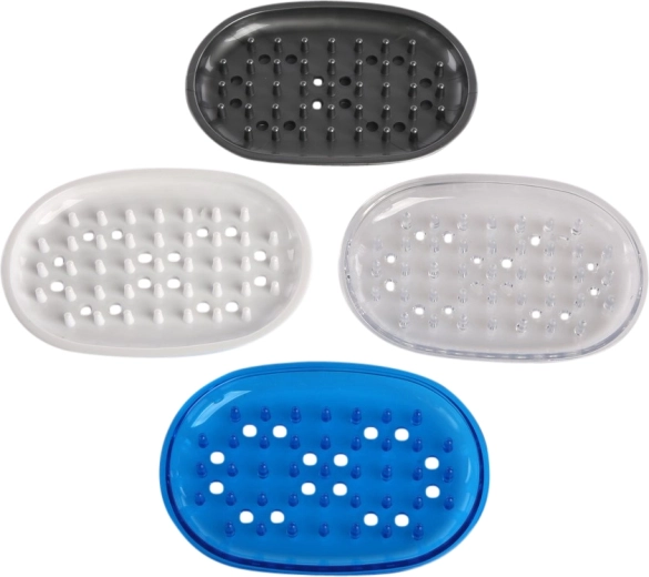 Jabonera ovalada antideslizante tipo gel 125 × 90 × 10 mm