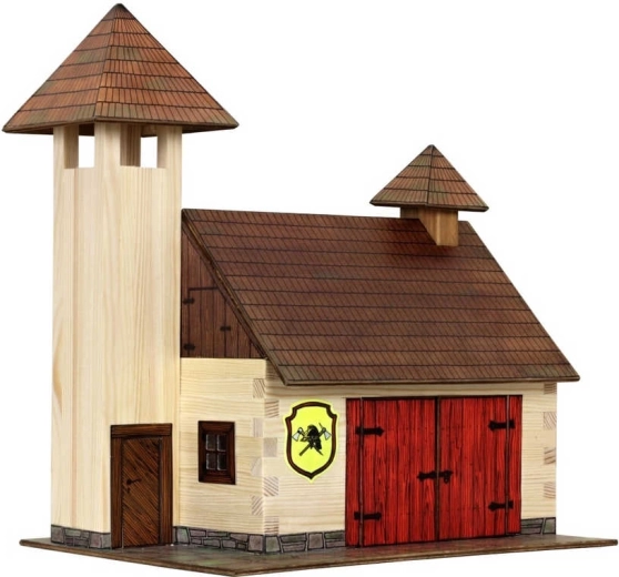 Walachia maqueta de madera para ensamblar Estación de bomberos