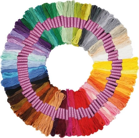 100 colores intensos para bordado y pulseras