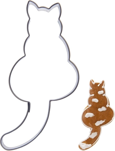 Cortador de galletas de acero inoxidable gato 8,5 cm