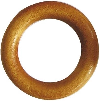 Anillas de madera para barras de cortina, claras (10 uds)