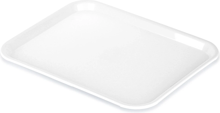 Bandeja de servicio de plástico blanca 45,5 × 35,5 cm