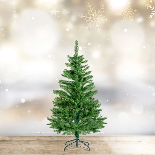 Árbol de Navidad artificial de PVC de 120 cm, verde oscuro