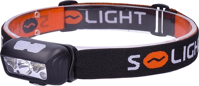 Linterna frontal LED recargable Solight 150 + 100 lm con luz blanca y roja